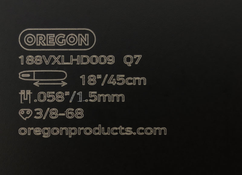 Oznaczenia na prowadnicy Oregon 188VXLHD009